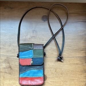 Colorful Patchwork Leather Crossbody Bag